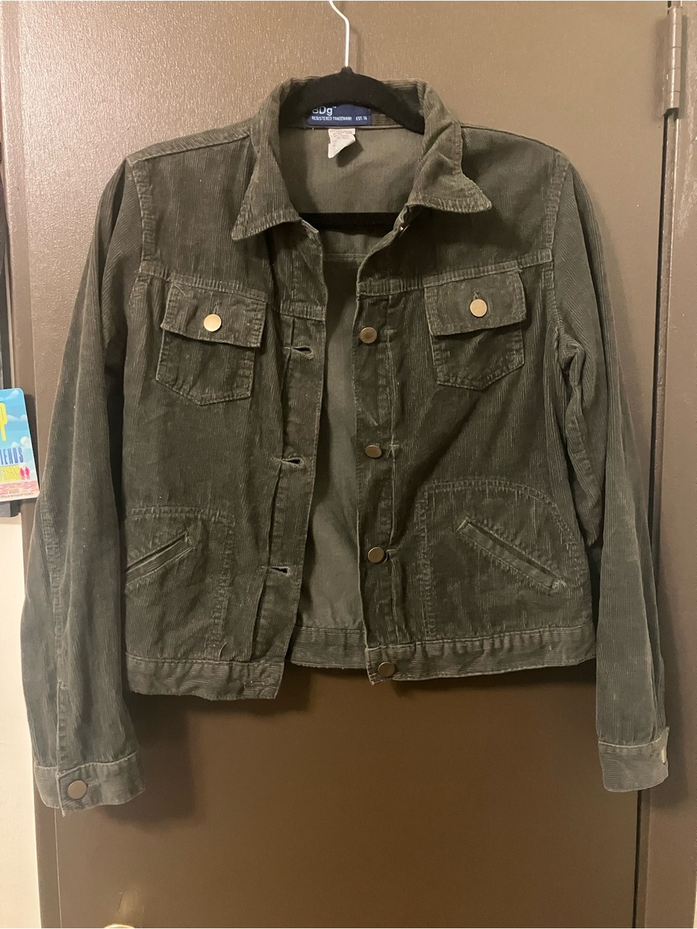 Green corduroy jacket